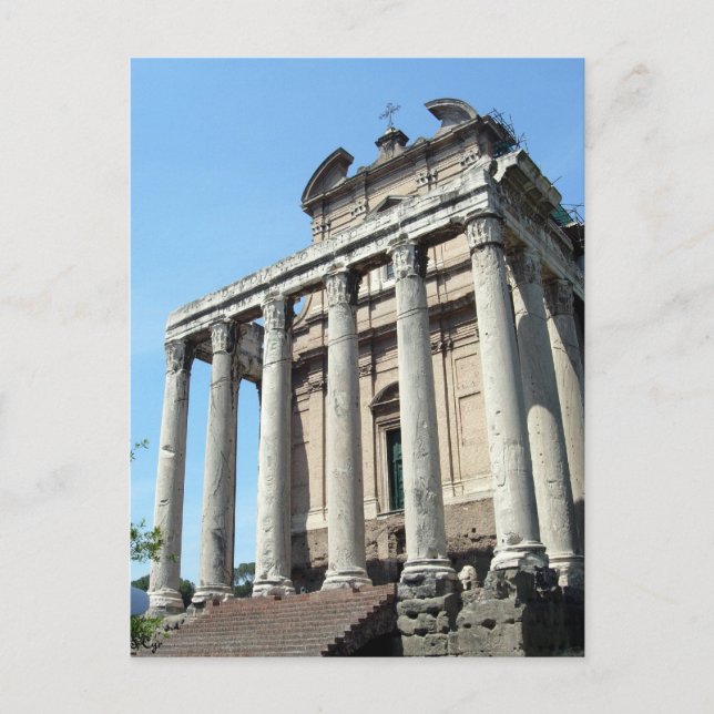 Cartão Postal Um dia em Roma (Frente)
