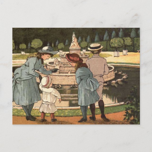 Cartão Postal "Um dia em Versalhes" (Frente)