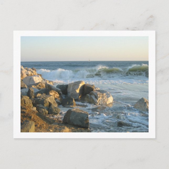 Cartão Postal Um dia na praia (Frente)