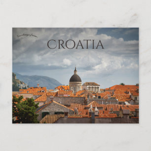 Cartão Postal Um Dia Nublado em Dubrovnik Croácia
