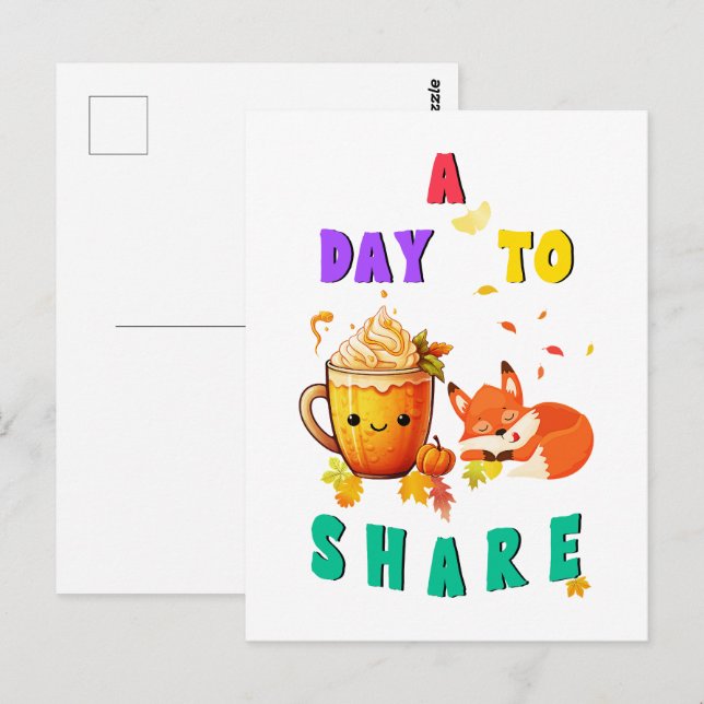 Cartão Postal Um Dia Para Compartilhar Botânica da Figueira-do-i (Frente/Verso)