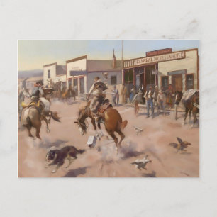 Cartão Postal "Um dia silencioso em Utica", por Charles M Russel