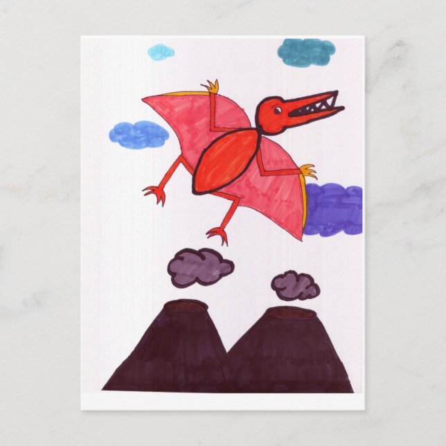 Cartão Postal Um dinossauro (Frente)