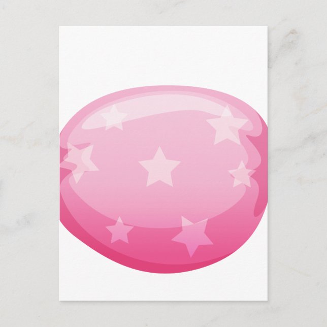 Cartão Postal um doce rosa (Frente)