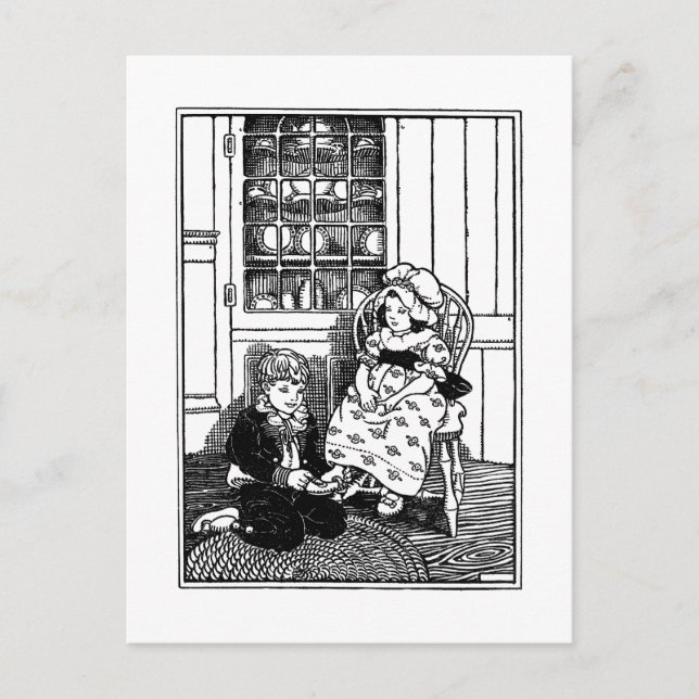 Cartão Postal Um, Dois, Feche O Meu Rhyme Calçado (Frente)