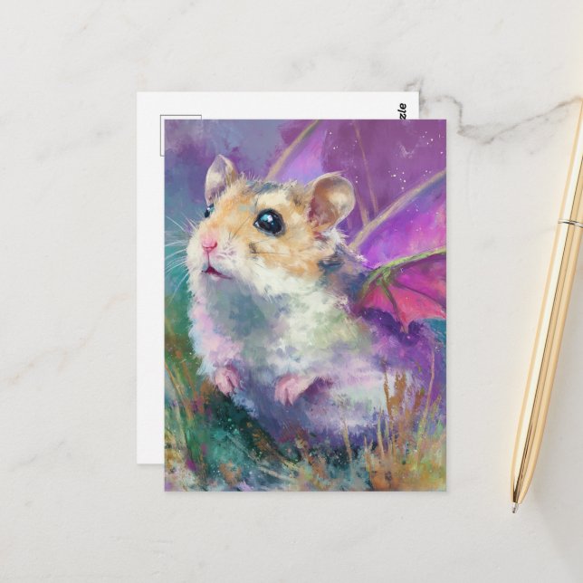 Cartão Postal Um Dragão Hamster (Frente/Verso In Situ)