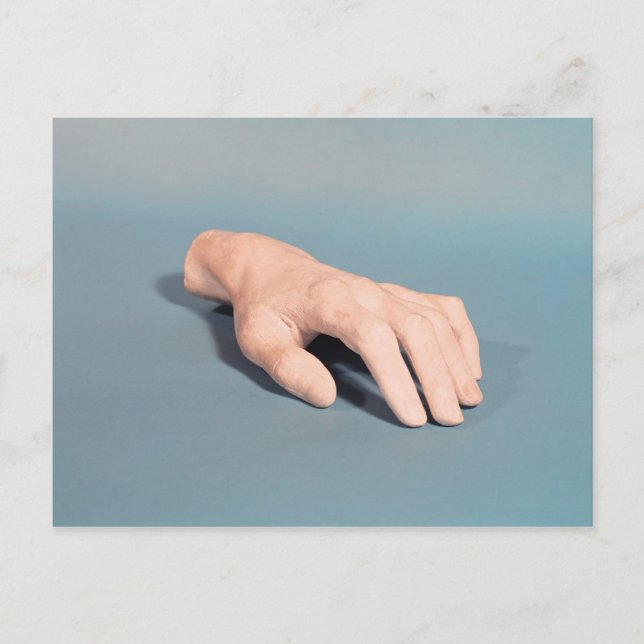 Cartão Postal Um elenco da mão de Frederic Chopin (Frente)