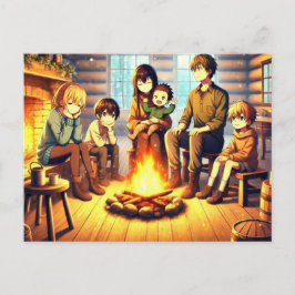 Cartão Postal Um Encontro Familiar