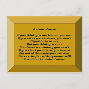 Cartão Postal Um Estado de espírito