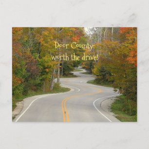 CARTÃO POSTAL UM ESTIRAMENTO LONGO DE S-CURVES/FALL COLORS/DOOR