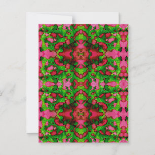 Cartão Postal Um estudo em rosa e verde