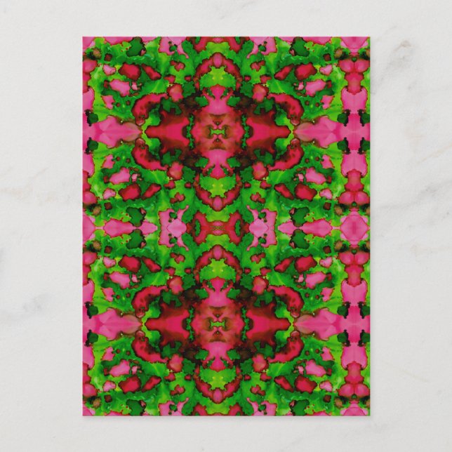 Cartão Postal Um estudo em rosa e verde (Frente)