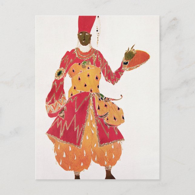 Cartão Postal Um Eunuch, do balé "Scheherazade" (Frente)