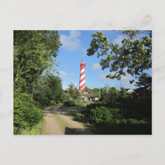 Cartão Postal Um farol na frente da casa