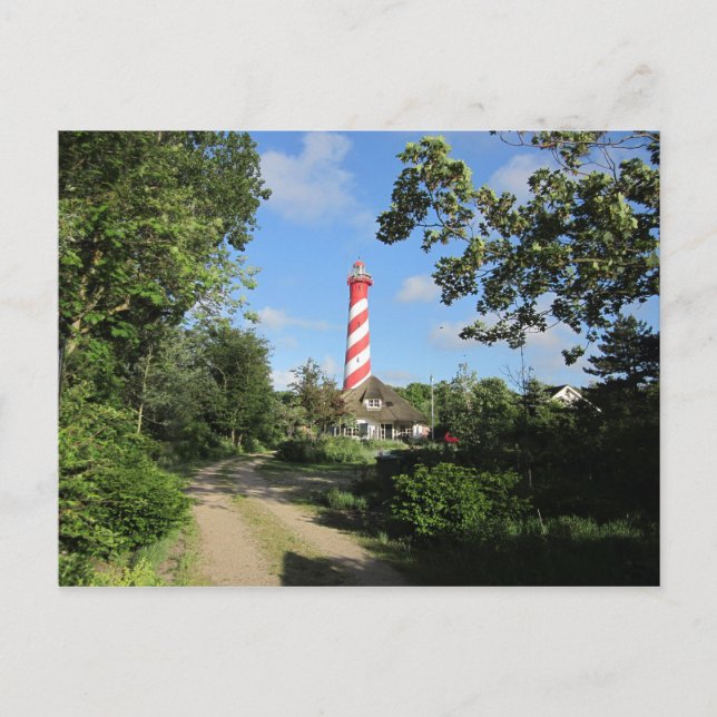Cartão Postal Um farol na frente da casa (Frente)