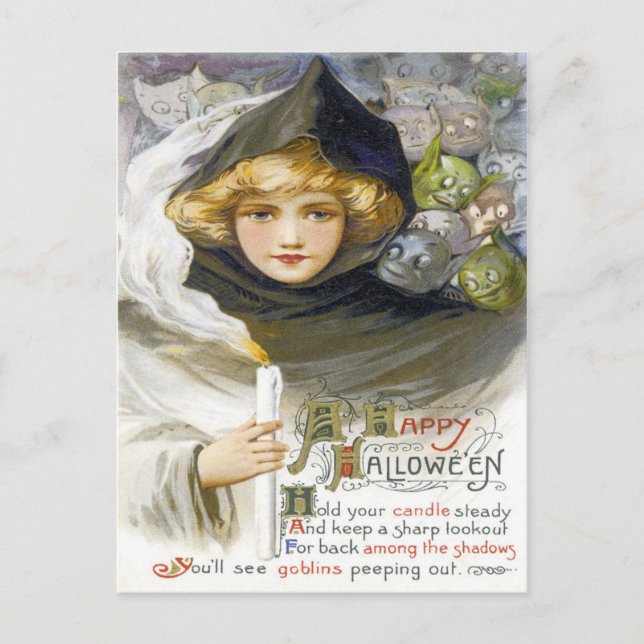 Cartão Postal Um Feliz Hallowe (Frente)