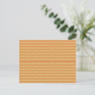 Cartão Postal um fundo laranja e amarelo com pequenos pontos