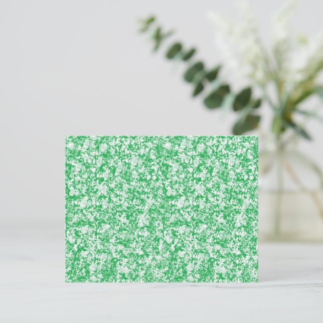 Cartão Postal um fundo verde e branco com pequenos pontos branco (Em pé/Frente)