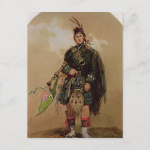 Cartão Postal Um gaiteiro do 79º Highlanders em Chobham