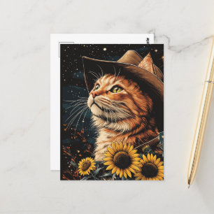 Cartão Postal Um Gatinho de cowboy