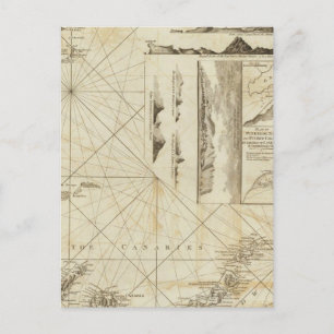 Cartão Postal Um gráfico das Maderas e Ilhas Canárias