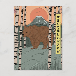 Cartão Postal Um grande e belo abraço de urso