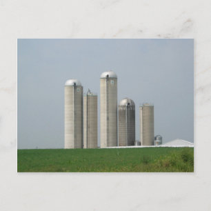 Cartão Postal Um Grupo De Silos Numa Fazenda Em Lancaster, Pa