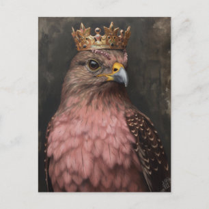 Cartão Postal Um Hawk com uma Coroa