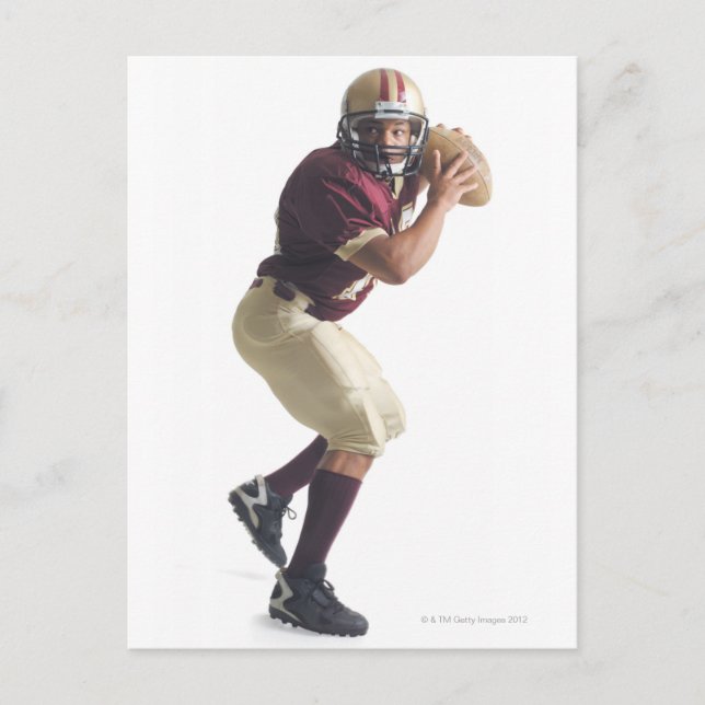 Cartão Postal um homem africano americano, vermelho e branco (Frente)