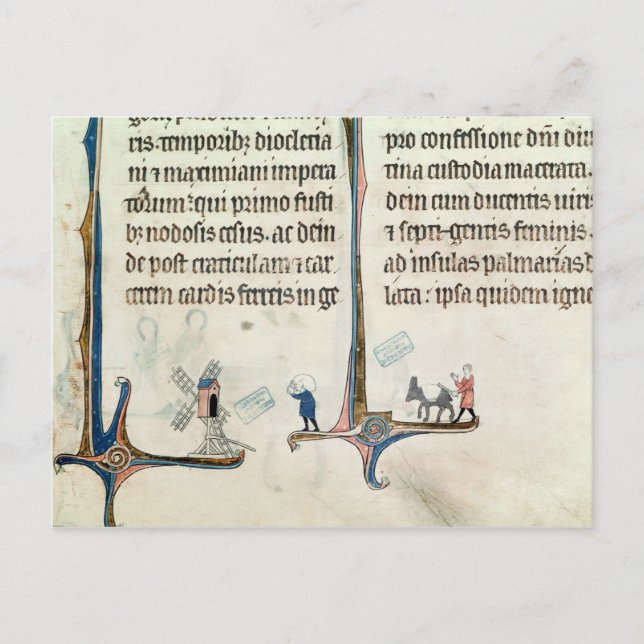 Cartão Postal Um homem dirigindo suas Bolsas de Carregando de bu (Frente)