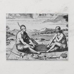 Cartão Postal Um Homem E Sua Esposa Em Janto, 1705