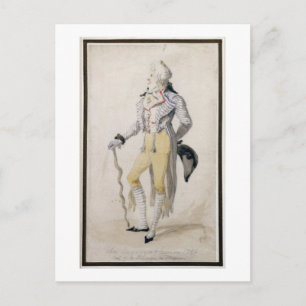 Cartão Postal Um Homem Elegante, 1793 (lápis e c/c no pa)