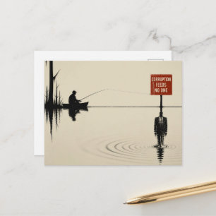 Cartão Postal Um homem pescando