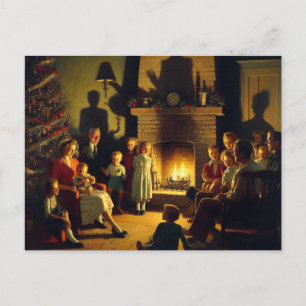 Cartão Postal Um Horror de Natal da Família Retro