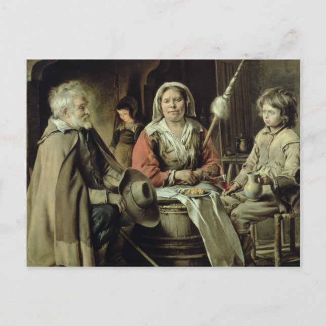 Cartão Postal Um Interior Francês, c.1645 (Frente)