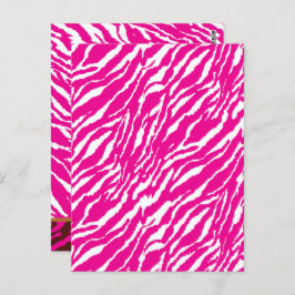 Cartão Postal Um intrincado padrão floral em rosa e branco, arte