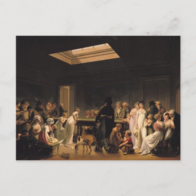 Cartão Postal Um Jogo de Bilhares, 1807 (Frente)