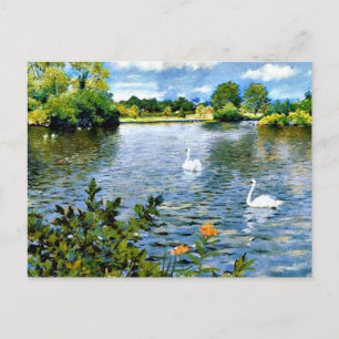 Cartão Postal Um lago de Long Island, arte fina,