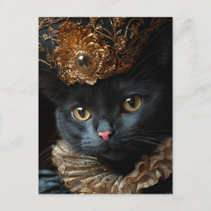 Cartão Postal Um lindo gato preto