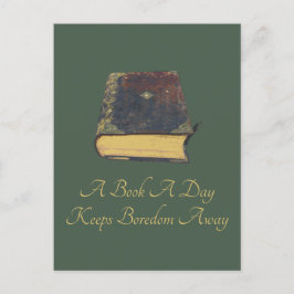 Cartão Postal Um Livro Um Dia Mantém A Boredo Longe