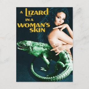 Cartão Postal Um Lizard na Pele de uma Mulher, filme de terror d