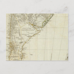 Cartão Postal Um mapa do sul da América do Sul