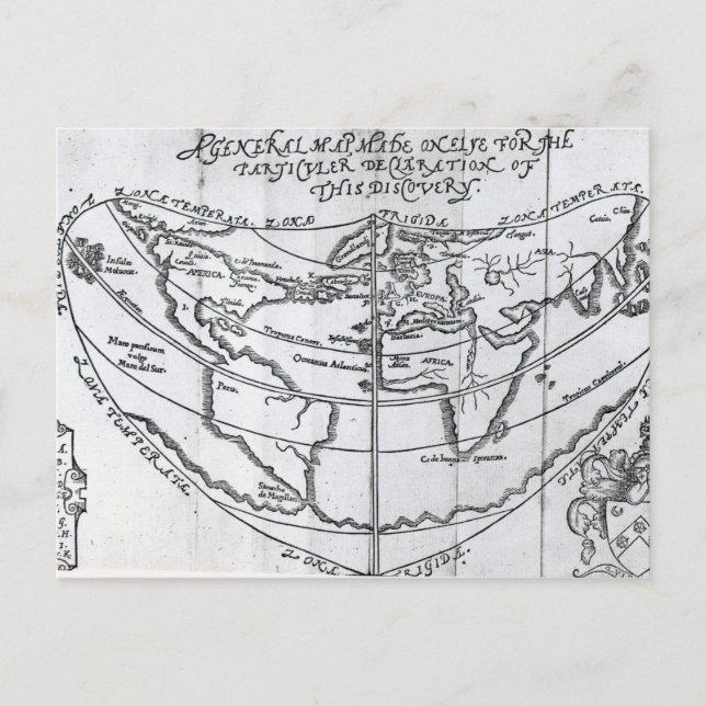 Cartão Postal Um Mapa Geral (Frente)