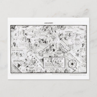 Cartão Postal Um mapa noturno do Harlem, 1933