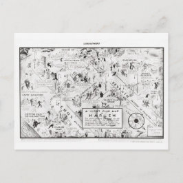 Cartão Postal Um mapa noturno do Harlem, 1933