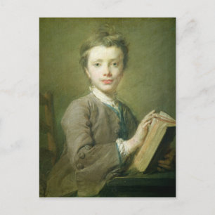 Cartão Postal Um menino com um livro, c.1740