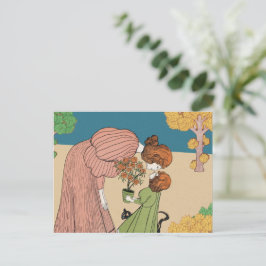 Cartão Postal Um momento em sangue - mãe e filho do Vintage