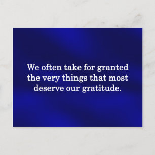 Cartão Postal Um momento para Obrigados