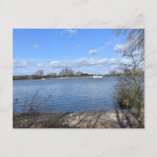 Cartão Postal Um navio no rio Reno, perto de Oppenheim, Alemanha