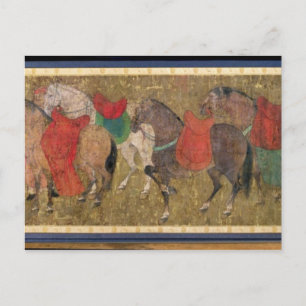 Cartão Postal Um noivo com cavalos